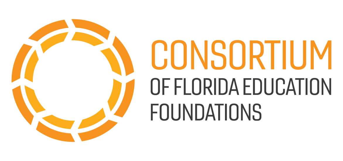 Consortium of Florida Education Foundations logo with orange circular icon and tagline, “Statewide Reach. Local Impact. For Students
