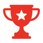 Trophy with star icon representing educator recognition and excellence.